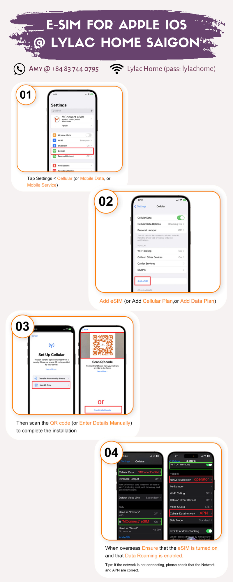越南国内 eSIM Turbo Viettel 套餐，5-15 天，每日 5GB 4G 数据流量 | 24 小时即时电子邮件送达