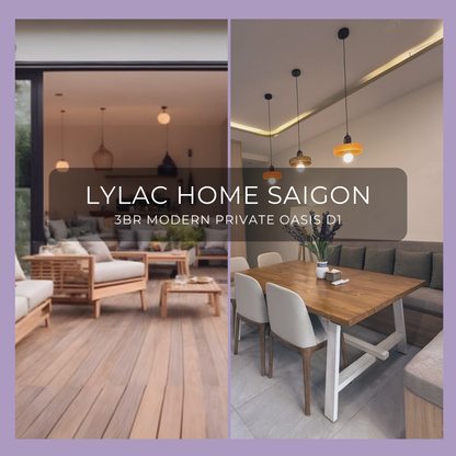 LYLAC Home Saigon NBK - Serene 3BR with Outdoor Oasis in D1 near Japantown